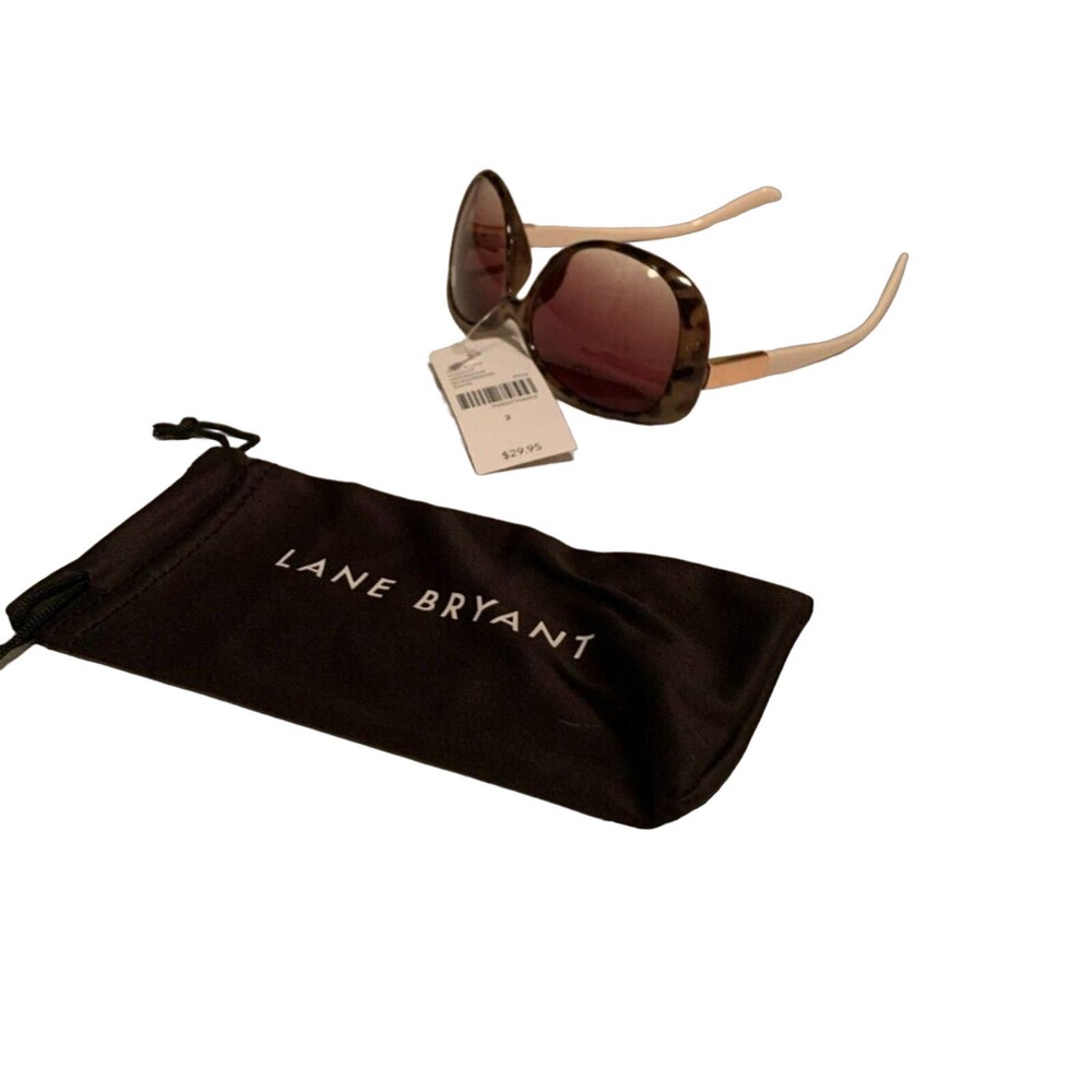 LANE BRYANT Rounded Tinted Reader Sunglasses +2.00 magnification BLONDE TORTOISE